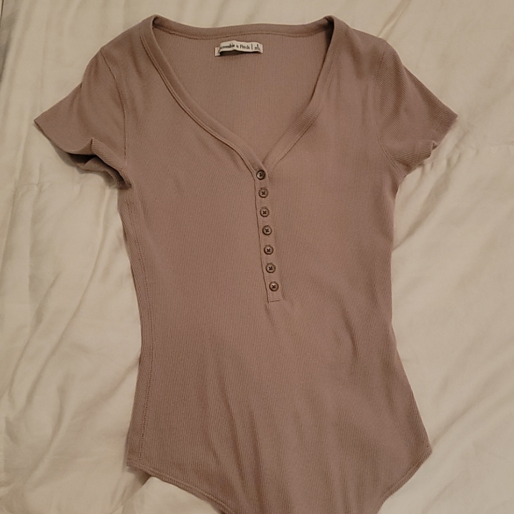 Abercrombie & Fitch button down Henley bodysuit
